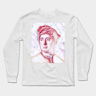 David Hume Portrait | David Hume Artwork | Line Art Long Sleeve T-Shirt